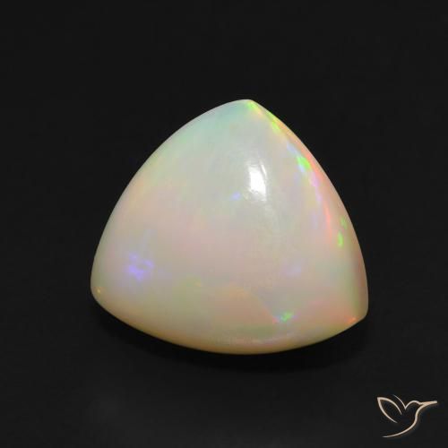 3.00 ct Multicolor Opal Stone, Natural Opal in Trillion Cabochon Shape for Sale