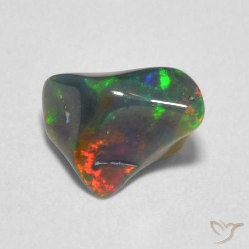 0.77 ct Multicolor Opal Stone, Natural Opal in Fancy Cabochon Shape for Sale