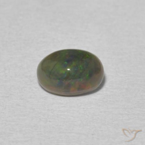 0.52ct Natural Multicolor Opal, Oval, Opaque