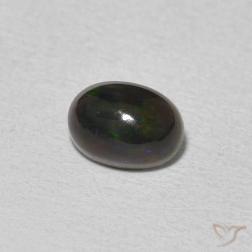0.59 ct Multicolor Opal Stone, Natural Opal in Oval Cabochon Shape for Sale