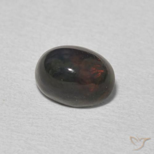 0.95 ct Multicolor Opal Stone, Natural Opal in Oval Cabochon Shape for Sale