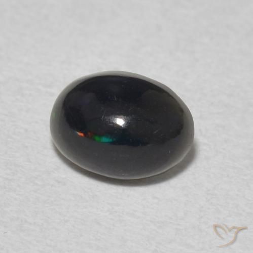 0.48 ct Multicolor Opal Stone, Natural Opal in Oval Cabochon Shape for Sale