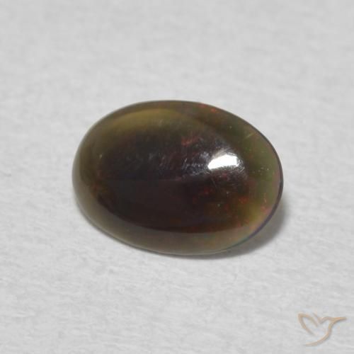 0.28 ct Multicolor Opal Stone, Natural Opal in Oval Cabochon Shape for Sale