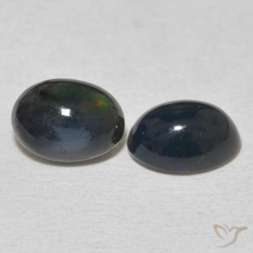 1.50 ctw Multicolor Opal Stones, Natural Opal in Oval Cabochon Shape for Sale