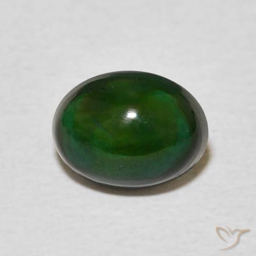 1.19 ct Green Opal Gemstone, Opal Gem in Oval Cabochon Shape for Sale.