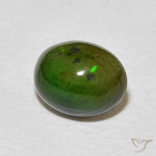 1.45 ct Multicolor Opal Stone, Natural Opal in Oval Cabochon Shape for Sale