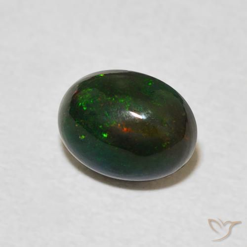 0.90 ct Multicolor Opal Stone, Natural Opal in Oval Cabochon Shape for Sale