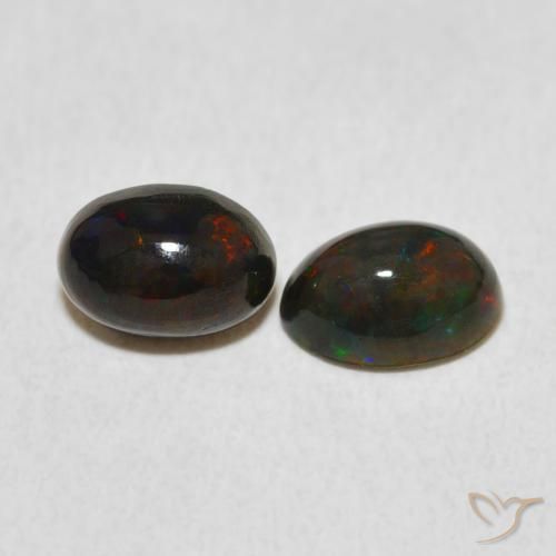 1.17 ctw Multicolor Opal Stones, Natural Opal in Oval Cabochon Shape for Sale