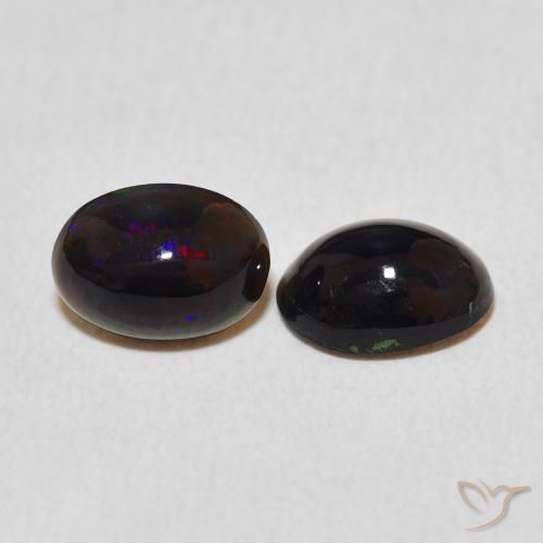 1.35 ctw Multicolor Opal Stones, Natural Opal in Oval Cabochon Shape for Sale