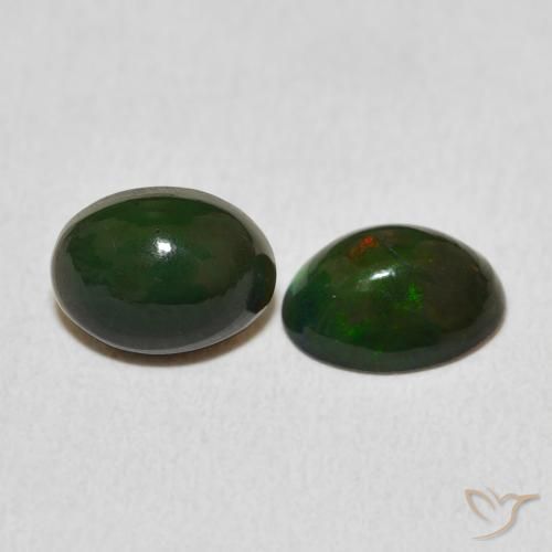 1.60 ctw Multicolor Opal Stones, Natural Opal in Oval Cabochon Shape for Sale