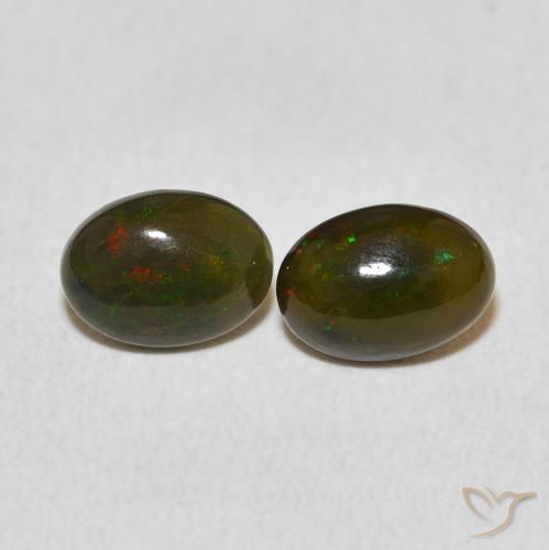 0.86ctw Natural Multicolor Opal, Oval, Opaque