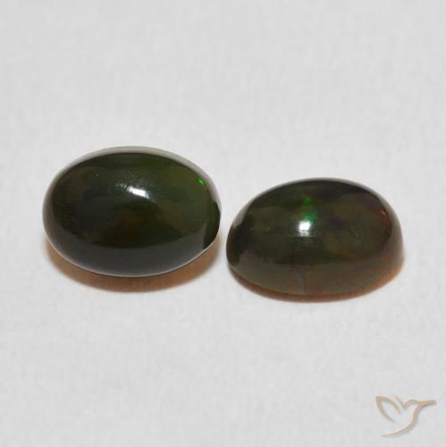 1.36 ctw Multicolor Opal Stones, Natural Opal in Oval Cabochon Shape for Sale