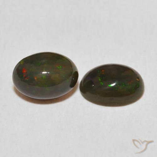 1.59 ctw Multicolor Opal Stones, Natural Opal in Oval Cabochon Shape for Sale