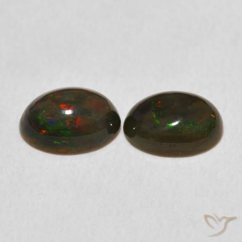 Opal Gemstones in 8 x 6 mm (calibrated) Size for Sale, Opal Stones in Multicolor Color