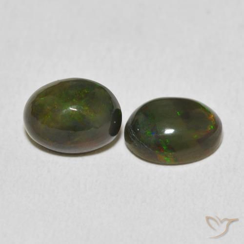 2.37 ctw Multicolor Opal Stones, Natural Opal in Oval Cabochon Shape for Sale