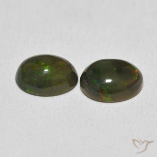 Opal Gemstones in 9 x 7 mm (calibrated) Size for Sale, Opal Stones in Multicolor Color