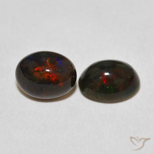 2.42 ctw Multicolor Opal Stones, Natural Opal in Oval Cabochon Shape for Sale
