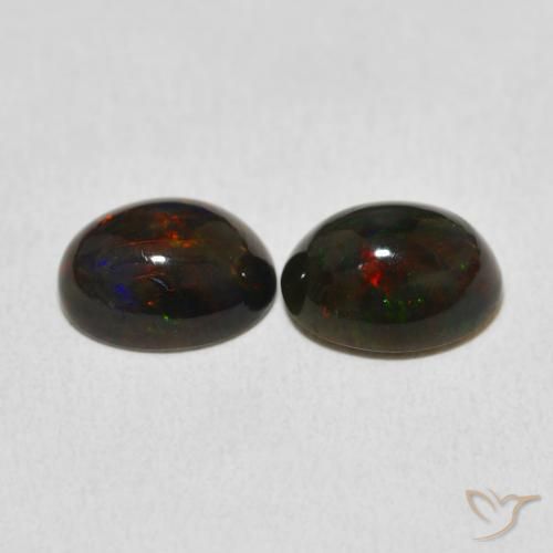 Opal Gemstones in 9 x 7 mm (calibrated) Size for Sale, Opal Stones in Multicolor Color