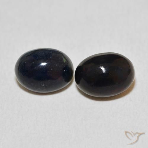 1.65 ctw Multicolor Opal Gemstones, Opal Gems in Oval Cabochon Shape for Sale.