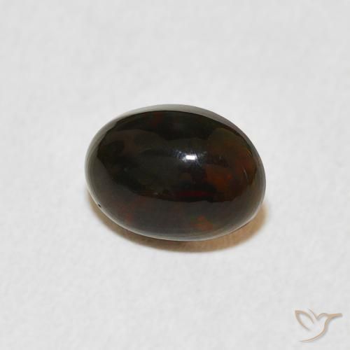 0.54 ct Multicolor Opal Stone, Natural Opal in Oval Cabochon Shape for Sale