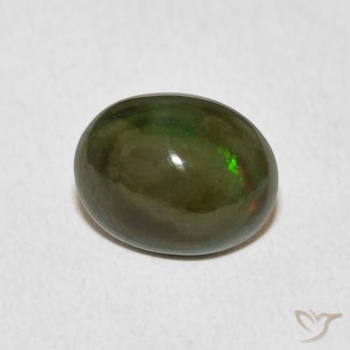 1.54 ct Multicolor Opal Stone, Natural Opal in Oval Cabochon Shape for Sale