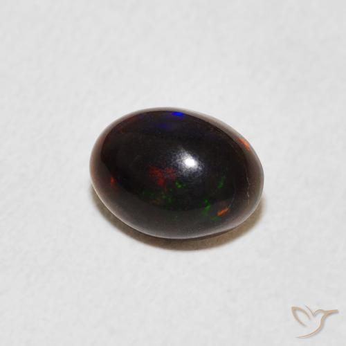 0.82 ct Multicolor Opal Stone, Natural Opal in Oval Cabochon Shape for Sale
