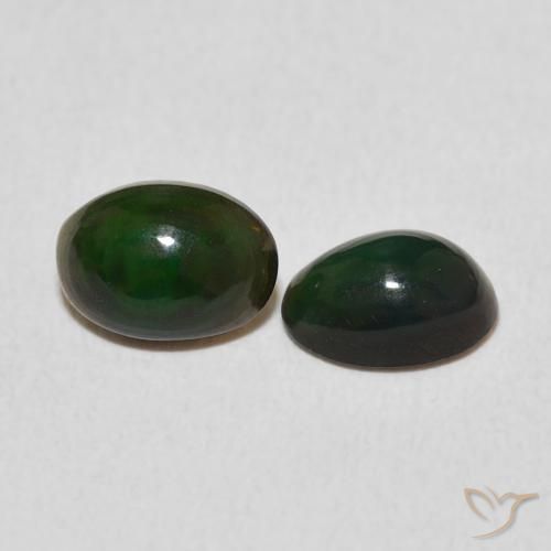 0.92 ctw Multicolor Opal Stones, Natural Opal in Oval Cabochon Shape for Sale