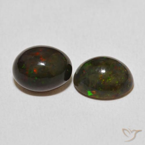 2.95 ctw Multicolor Opal Stones, Natural Opal in Oval Cabochon Shape for Sale