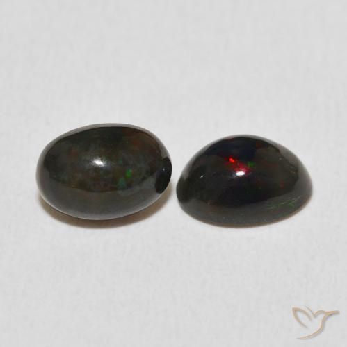 1.06 ctw Multicolor Opal Stones, Natural Opal in Oval Cabochon Shape for Sale