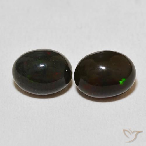 2.54 ctw Multicolor Opal Gemstones, Opal Gems in Oval Cabochon Shape for Sale.