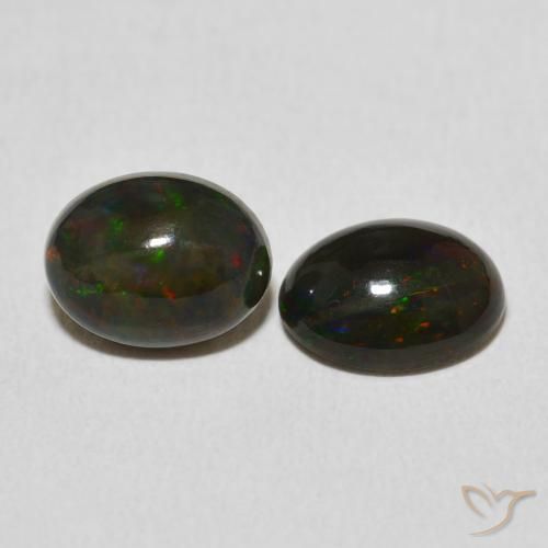 2.62 ctw Multicolor Opal Stones, Natural Opal in Oval Cabochon Shape for Sale