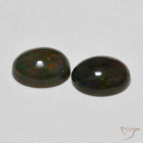 Opal Gemstones in 9 x 7 mm (calibrated) Size for Sale, Opal Stones in Multicolor Color