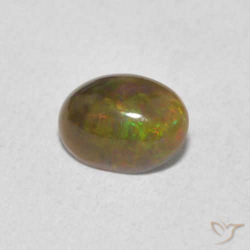 0.50 ct Multicolor Opal Gemstone, Opal Gem in Oval Cabochon Shape for Sale.