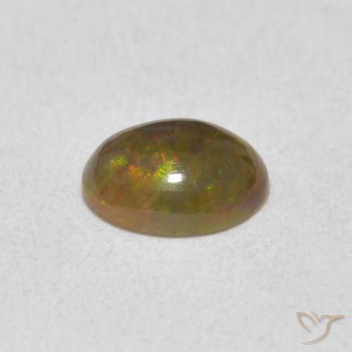 Opal Gemstone in 7 x 5.2 mm Size for Sale, Opal Stone in Multicolor Color