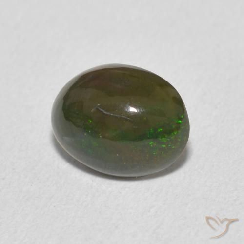 0.75 ct Multicolor Opal Stone, Natural Opal in Oval Cabochon Shape for Sale