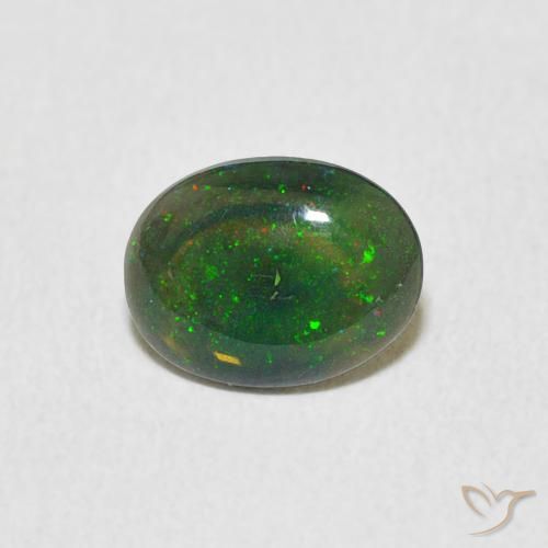0.53 ct Multicolor Opal Gemstone, Opal Gem in Oval Cabochon Shape for Sale.