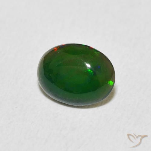 0.62 ct Multicolor Opal Stone, Natural Opal in Oval Cabochon Shape for Sale