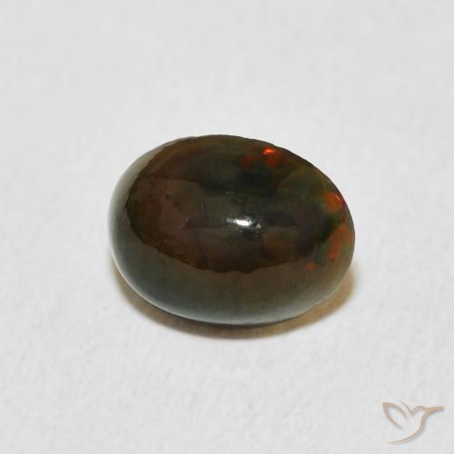 1.04 ct Multicolor Opal Stone, Natural Opal in Oval Cabochon Shape for Sale