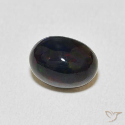 1.29 ct Multicolor Opal Stone, Natural Opal in Oval Cabochon Shape for Sale