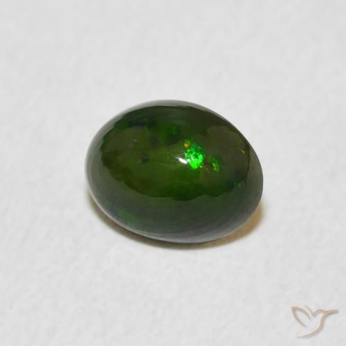 0.67 ct Multicolor Opal Stone, Natural Opal in Oval Cabochon Shape for Sale