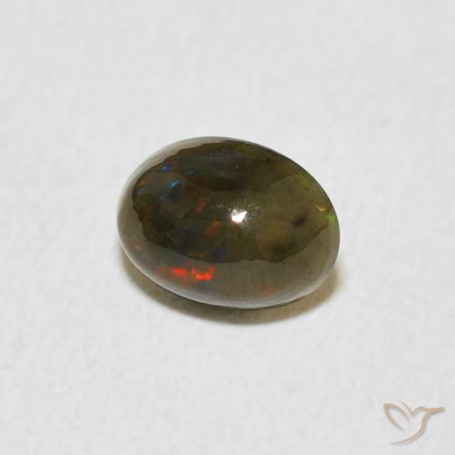 0.47 ct Multicolor Opal Stone, Natural Opal in Oval Cabochon Shape for Sale