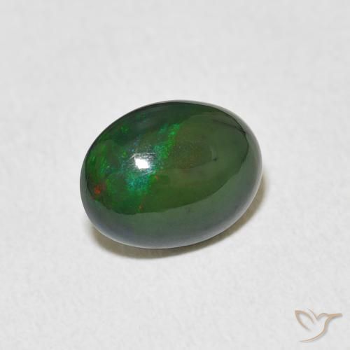 1.08 ct Multicolor Opal Stone, Natural Opal in Oval Cabochon Shape for Sale