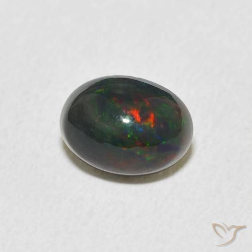 0.91 ct Multicolor Opal Stone, Natural Opal in Oval Cabochon Shape for Sale
