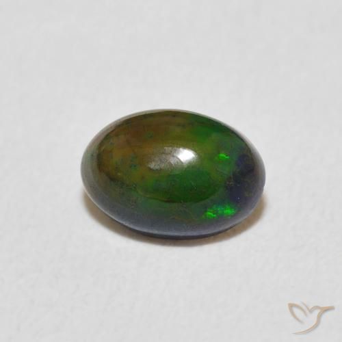 0.36 ct Multicolor Opal Stone, Natural Opal in Oval Cabochon Shape for Sale