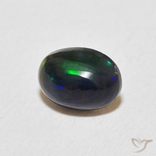0.54 ct Multicolor Opal Stone, Natural Opal in Oval Cabochon Shape for Sale