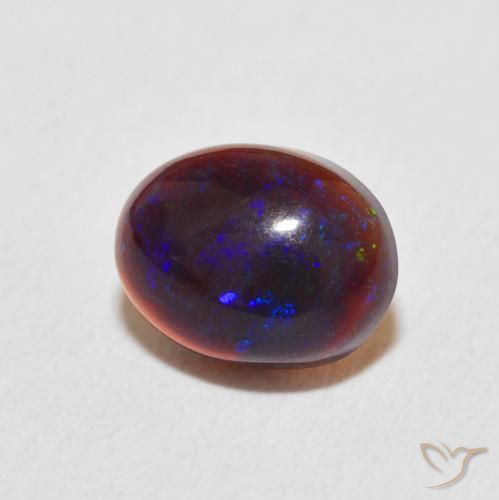 0.83 ct Multicolor Opal Stone, Natural Opal in Oval Cabochon Shape for Sale