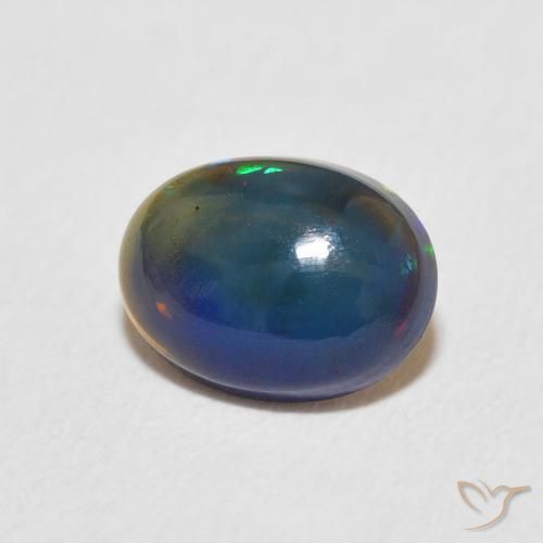 0.87 ct Multicolor Opal Stone, Natural Opal in Oval Cabochon Shape for Sale