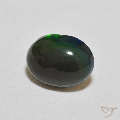 0.72 ct Multicolor Opal Stone, Natural Opal in Oval Cabochon Shape for Sale