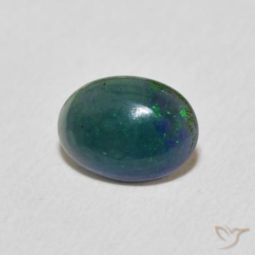 0.27 ct Multicolor Opal Stone, Natural Opal in Oval Cabochon Shape for Sale