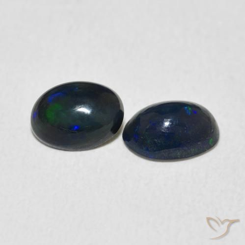 0.87 ctw Multicolor Opal Stones, Natural Opal in Oval Cabochon Shape for Sale